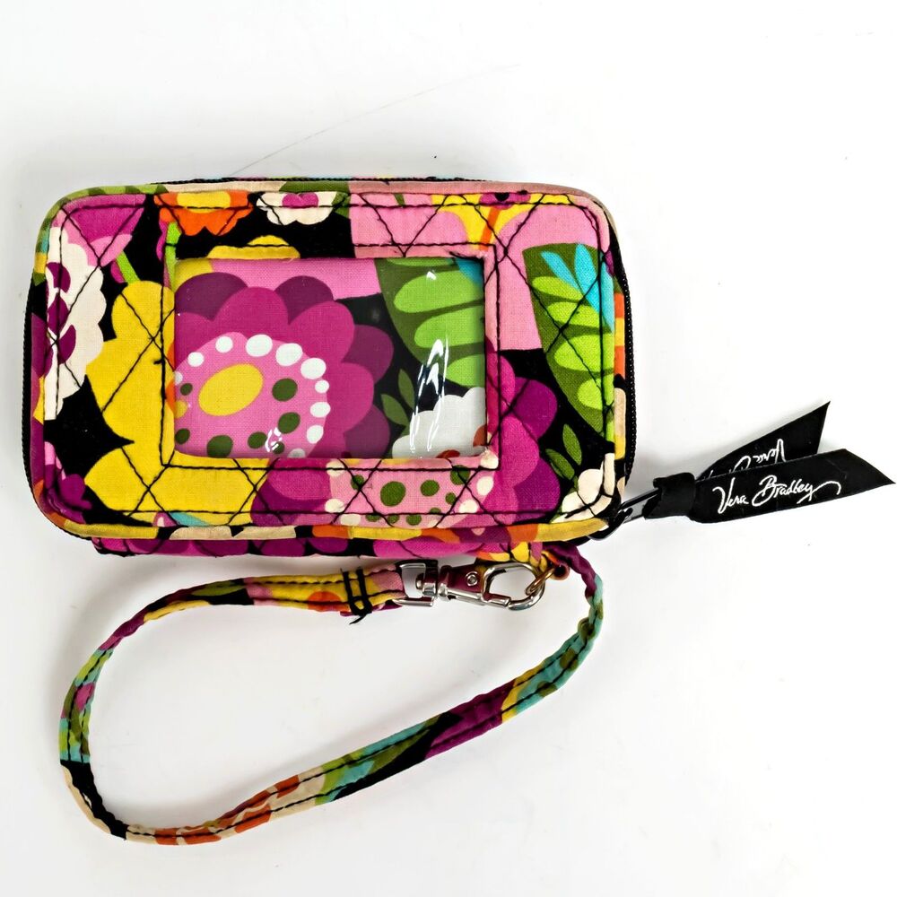 Vera Bradley Zip-Around Organizer Wristlet Wallet Floral Multicolor